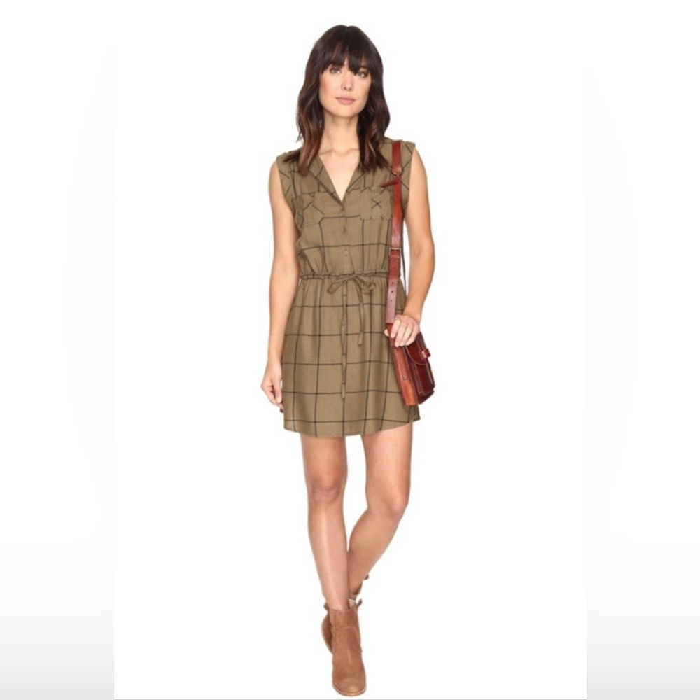 JACK by BB Dakota Janis Plaid Green Dress